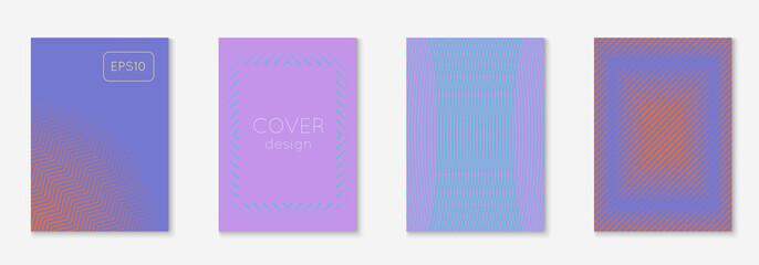 Fototapeta premium Abstract shapes cover and template with line geometric elements.