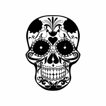 Skull vector illustration day of the dead theme