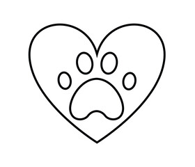 animal paw icon logo stock illustration.
