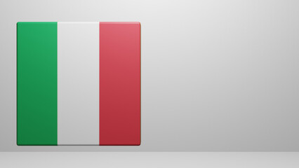 Fototapeta premium 3D itallian flag in room