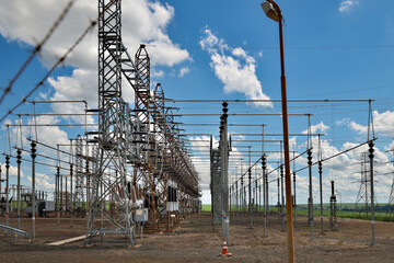 Subestação de energia elétrica.
