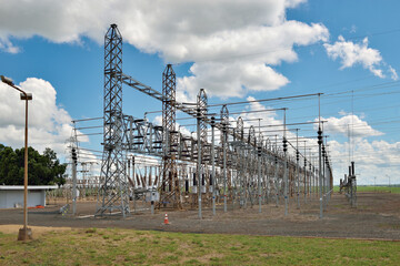 Fototapeta premium Subestação de energia elétrica.