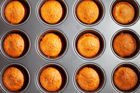cornbread salty muffins in frying pan molds