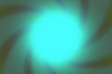 Whirlpool shape behind the turquoise semi-transparent cracked glass 3d render illustration