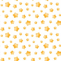3D Rounded Star Seamless Pattern Banner, Great for Wallpapers, Backgrounds, Textiles - Vector Image