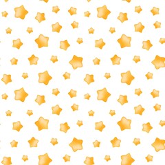 3D Rounded Star Seamless Pattern Banner, Great for Wallpapers, Backgrounds, Textiles - Vector Image