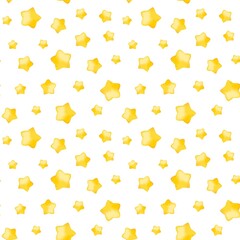 3D Rounded Star Seamless Pattern Banner, Great for Wallpapers, Backgrounds, Textiles - Vector Image