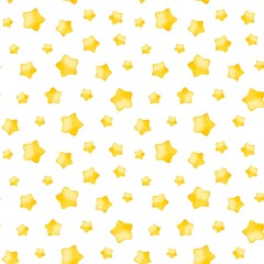 3D Rounded Star Seamless Pattern Banner, Great for Wallpapers, Backgrounds, Textiles - Vector Image