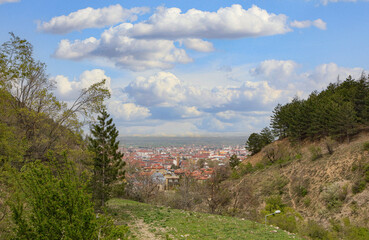 Fototapeta na wymiar A view of Akşehir from the 'Sultan Mountains'. Konya / Turkey