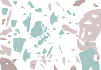 Terrazzo modern abstract template. Pink and grey