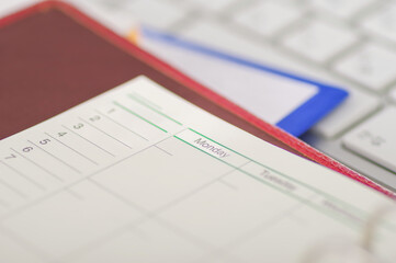 Fototapeta premium 手帳 予定管理のイメージ