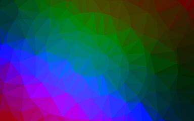 Dark Multicolor, Rainbow vector low poly cover.