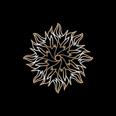 flower mandala ornament vector icon logo design
