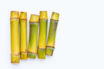 Sugar cane on white background.