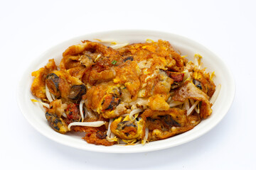 Crispy fried mussel pancake with bean sprout