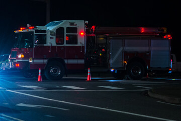Kent, Washington / United States - January 25 2019: Fire Truck
