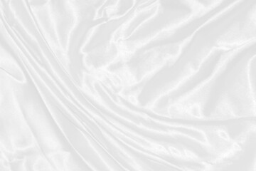 Obraz premium Texture, background, pattern. White cloth background abstract with soft waves, great for dresses or suits, where transparency and flow are required