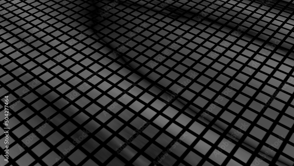 Aufkleber gray abstract background. grid wave. 3d rendering.