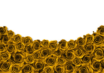 金色の薔薇の絨毯、アーチデザインの背景アート