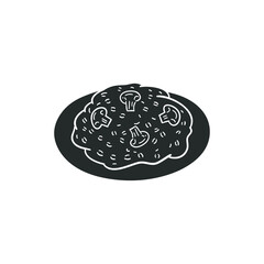Risotto Icon Silhouette Illustration. Italian Food Vector Graphic Pictogram Symbol Clip Art. Doodle Sketch Black Sign.