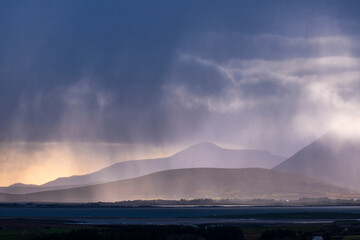 Passing rainstorm, Achill Island, County Mayo, Ireland
