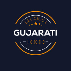 Creative (Gujarati food) logo, sticker, badge, label, vector illustration.