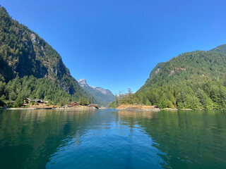 Princess Louisa Inlet on the British Columbia Coast is 6 kilometres in length and lies at the north...