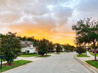 beautiful sun set cloud in a community	
