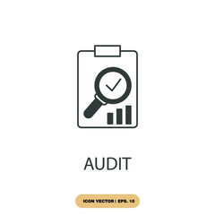 audit icons  symbol vector elements for infographic web