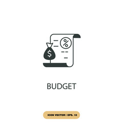 budget icons  symbol vector elements for infographic web