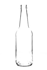 the outline of a glass bottle on a white background