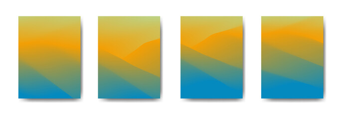 Fototapeta premium collection of colorful gradient background cover flyers are used for backgrounds, posters, banners