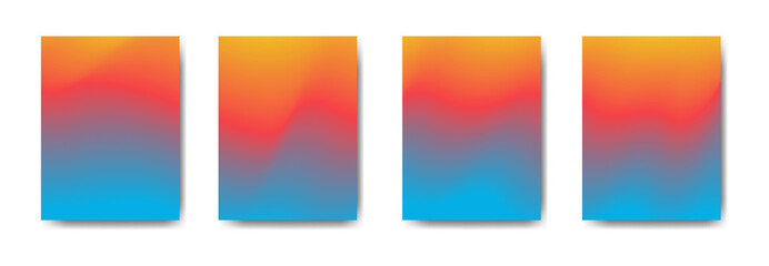 Fototapeta premium collection of colorful gradient background cover flyers are used for backgrounds, posters, banners