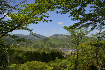 立雲峡・第三展望台から竹田城址を望む