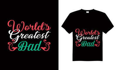 Happy Fathers Day typography T-Shirt. Father's day sale promotion calligraphy poster with doodle necktie and divider sketch line. Vector illustration