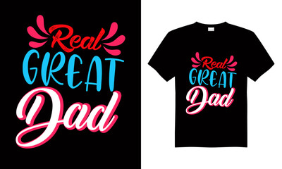 Happy Fathers Day typography T-Shirt. Father's day sale promotion calligraphy poster with doodle necktie and divider sketch line. Vector illustration