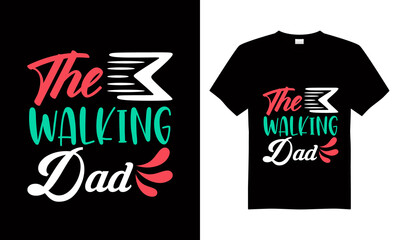 Happy Fathers Day typography T-Shirt. Father's day sale promotion calligraphy poster with doodle necktie and divider sketch line. Vector illustration