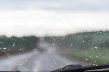 Rainy day - behind car window