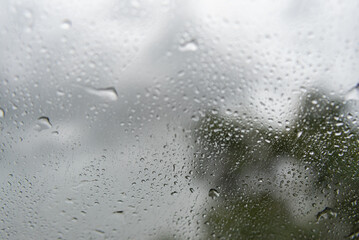 Rainy day - behind car window