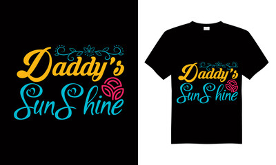 Happy Fathers Day typography T-Shirt. Father's day sale promotion calligraphy poster with doodle necktie and divider sketch line. Vector illustration