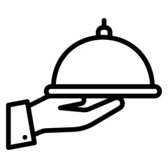 Food tray dish line icon. Can be used for digital product, presentation, print design and more.