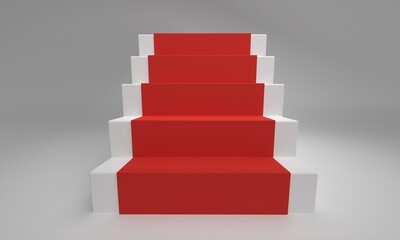 Carpet stairs image 3DCG illustration