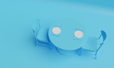 食事をするイメージ3dcgイラスト