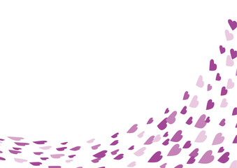 ハートの紙吹雪背景