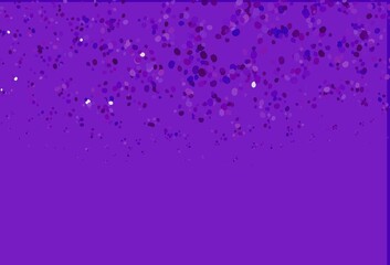 Light Purple vector pattern with bubble shapes.