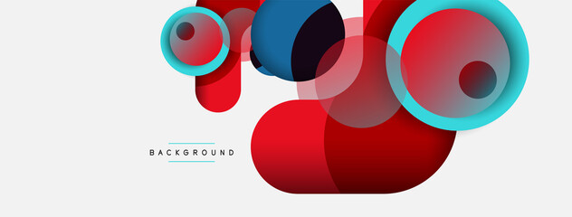 Circle and round shapes abstract background. Vector illustration for wallpaper banner background or landing page