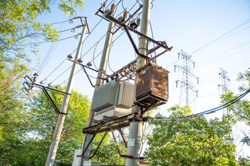 Transformer transmission tower utility pole