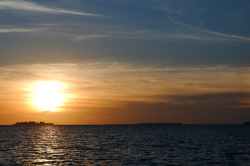 sunset over the sea