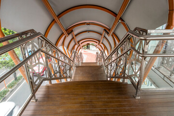 Obraz premium Pedestrian Bridge Stairs 