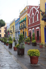 Fototapeta na wymiar Calles de Puebla Coloridas